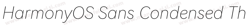 HarmonyOS Sans Condensed Thin字体转换